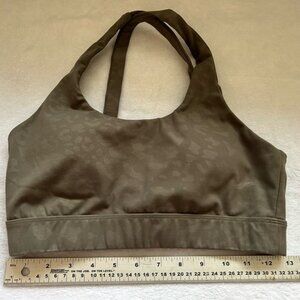 Green Leopard Print Sports Bra​